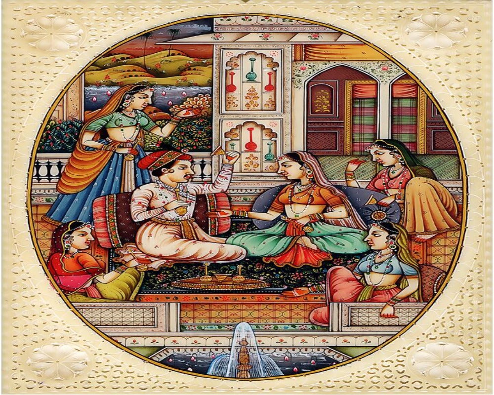 3D Ceiling Wallpaper Mughal Indian Empire